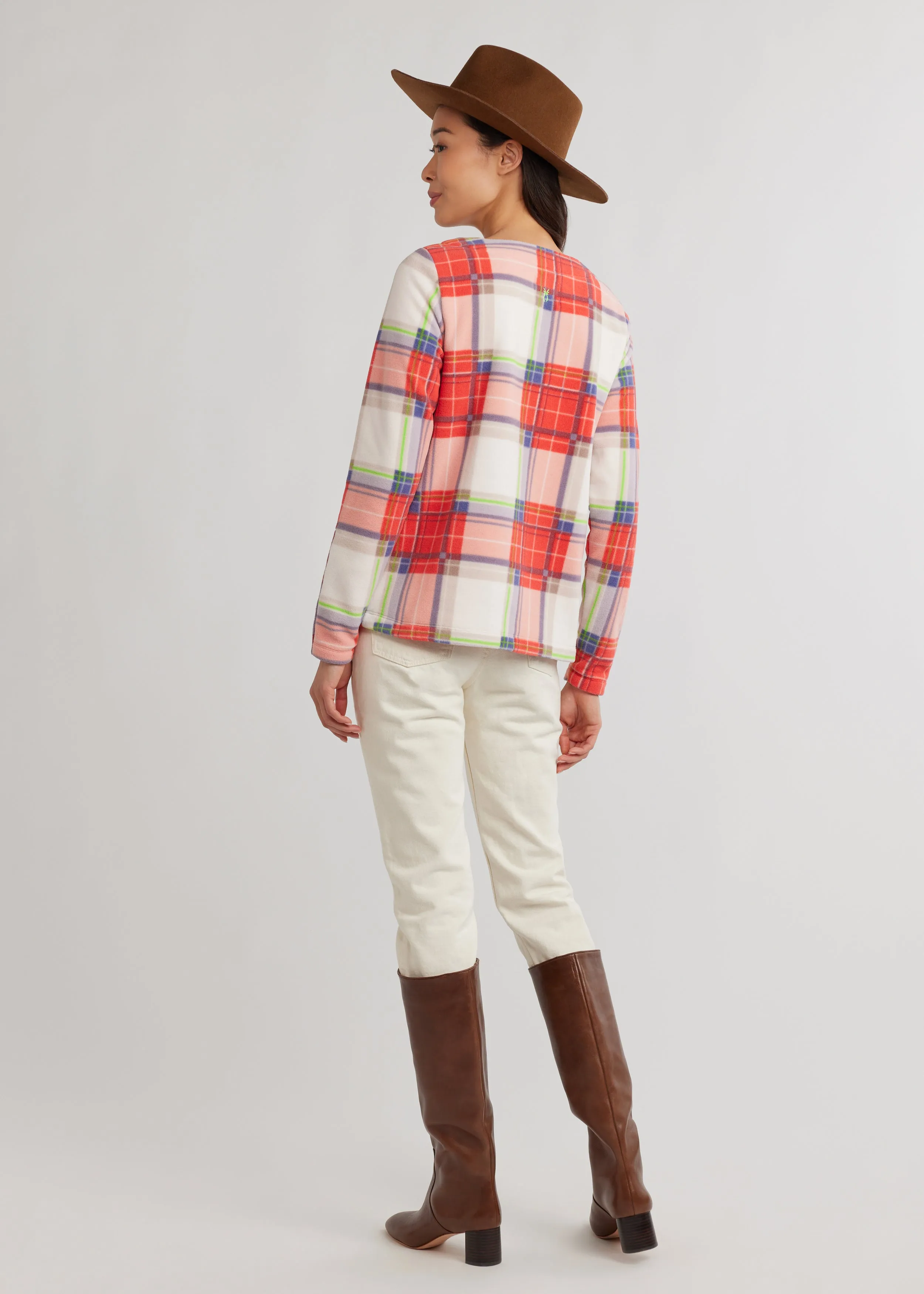 Sun Valley Snap Tee in Vello Fleece (Fall Tartan)