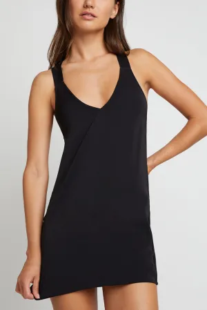 Supreme Mini Slip Dress in Black