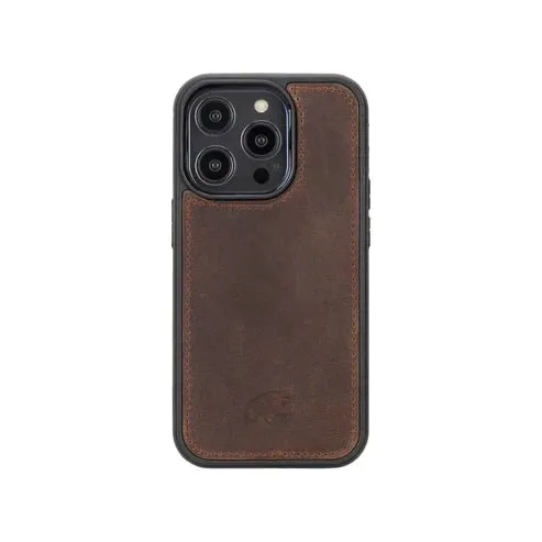 Tudor iPhone 16 Pro Wallet Case, Distressed Coffee