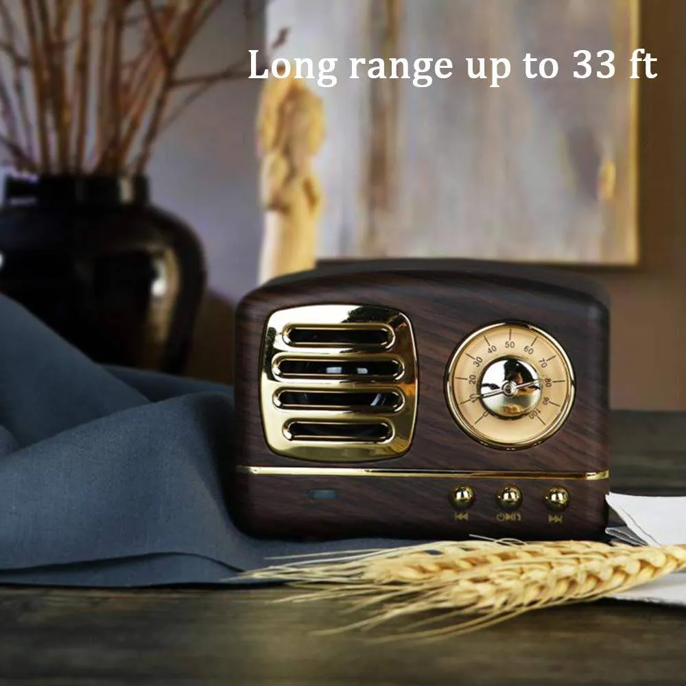 Wireless Stereo Retro Speakers-Wooden